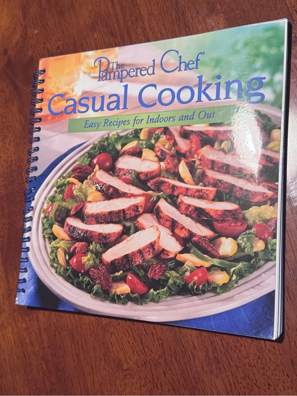 The Pampered Chef Casual Cooking Cookbook - Blue & Green Cover